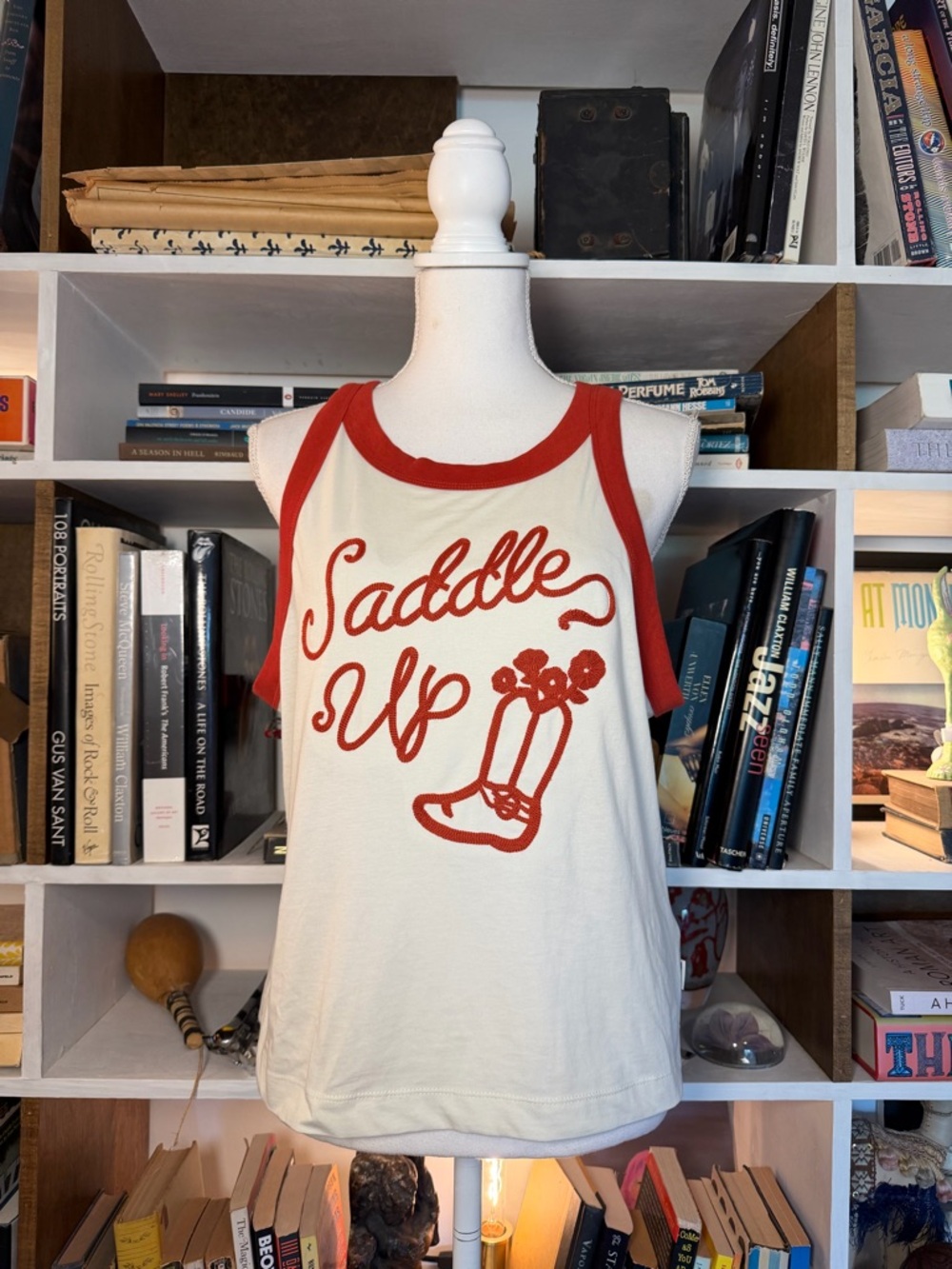 Saddle Up Red Trim Graphic Tank